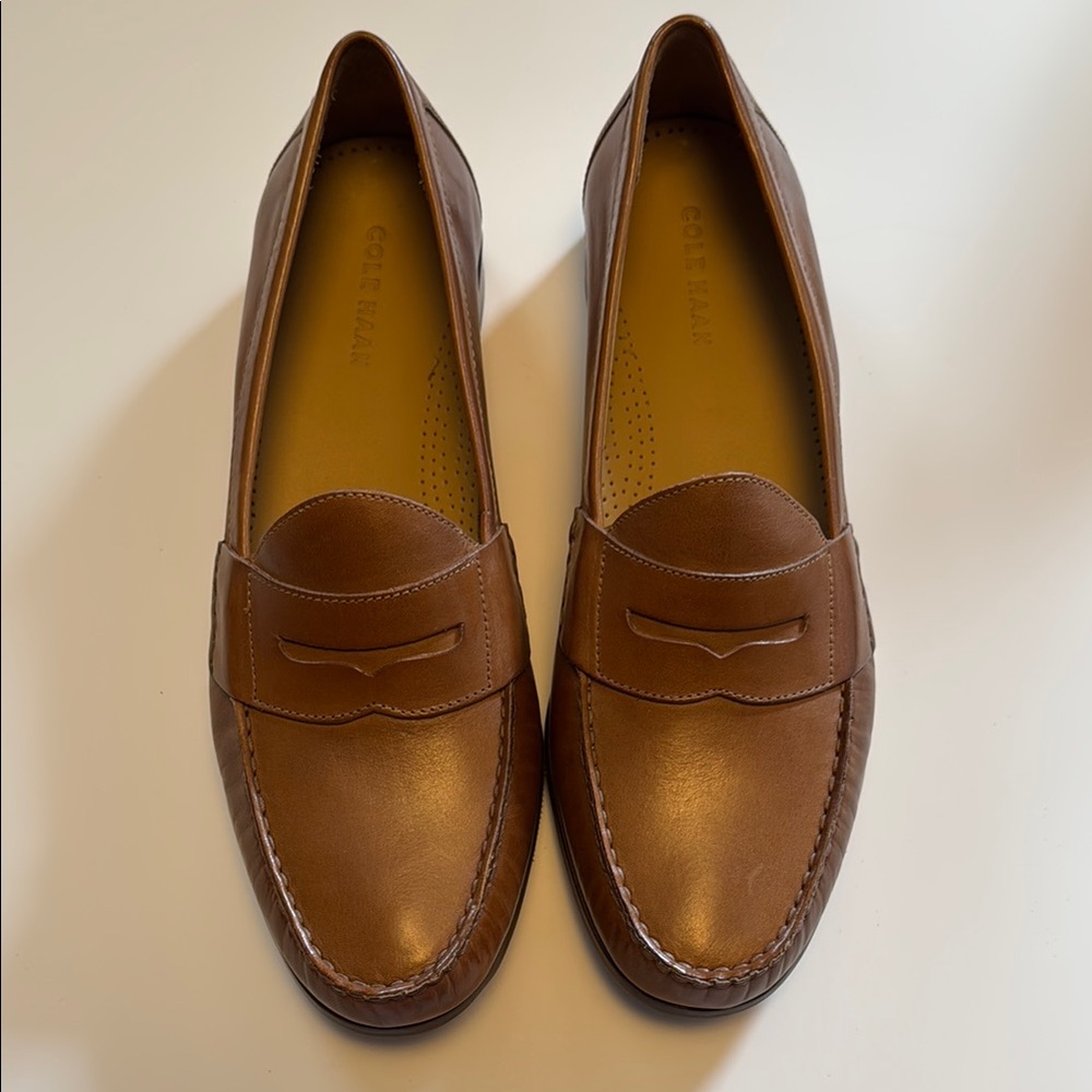 New Cole Haan Men’s Leather Loafers. British Tan 12M.